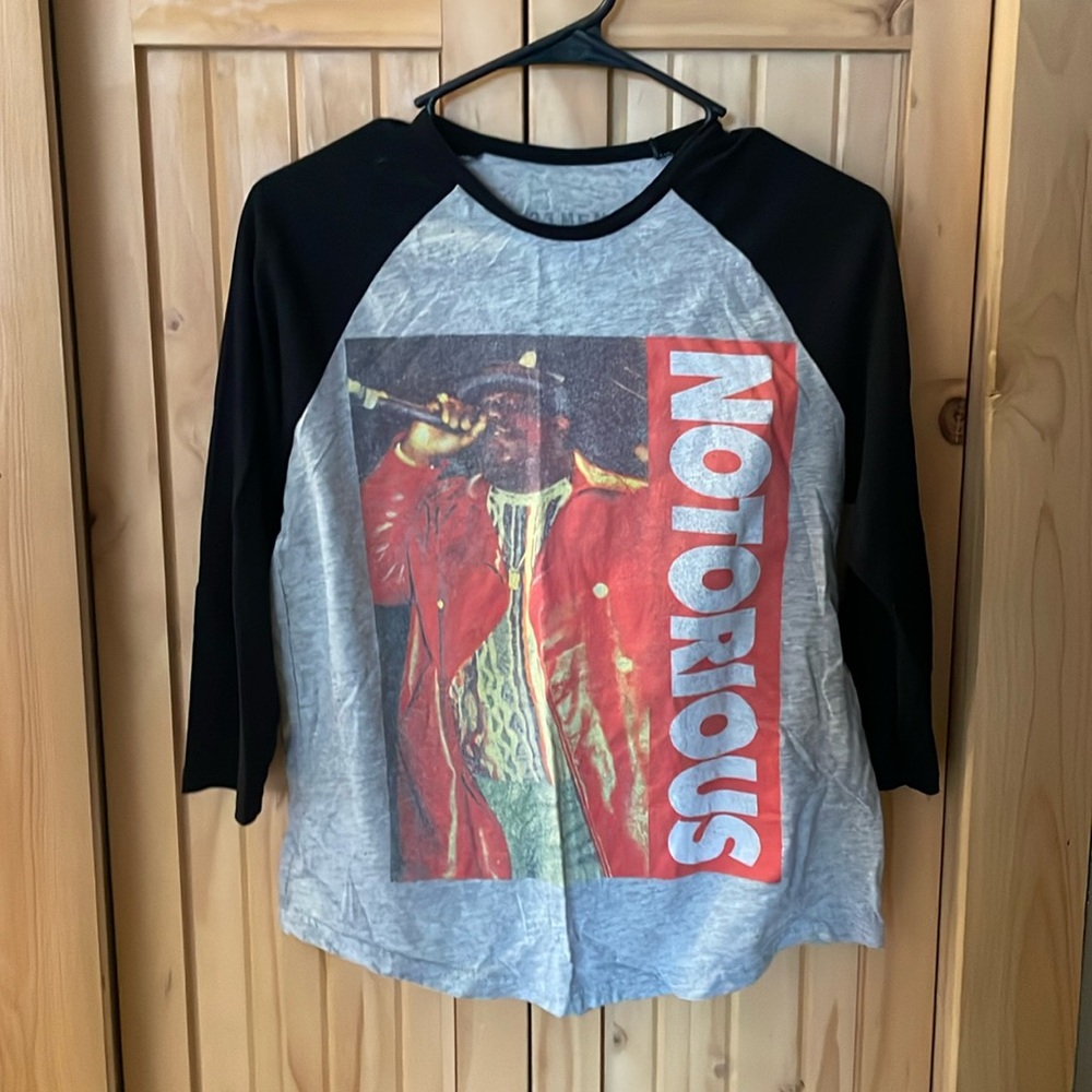 NOTORIOUS B.I.G Men’s XS Baseball Tee